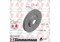 Brake Disc COAT Z 250.1365.20 Zimmermann