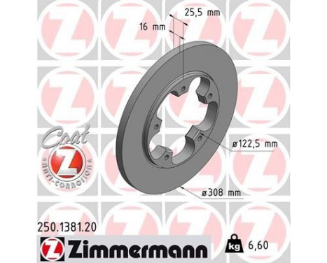 Brake Disc COAT Z 250.1381.20 Zimmermann