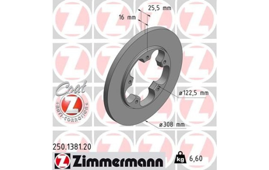 Brake Disc COAT Z 250.1381.20 Zimmermann
