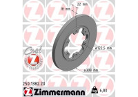 Brake Disc COAT Z 250.1382.20 Zimmermann