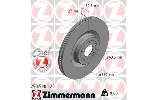 Brake Disc COAT Z 250.5700.20 Zimmermann