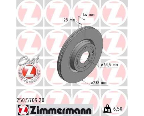 Brake disc COAT Z 250.5709.20 Zimmermann