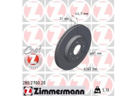 Brake disc COAT Z 280.2700.20 Zimmermann