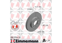 Brake Disc COAT Z 280.3154.20 Zimmermann