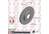 Brake Disc COAT Z 280.3160.20 Zimmermann