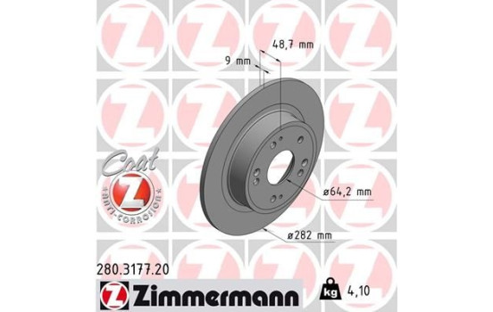 Brake Disc COAT Z 280.3177.20 Zimmermann
