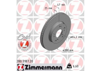 Brake Disc COAT Z 280.3187.20 Zimmermann