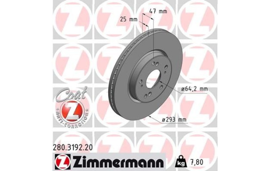 Brake Disc COAT Z 280.3192.20 Zimmermann