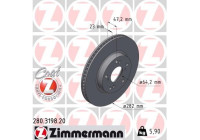 Brake disc COAT Z 280.3198.20 Zimmermann