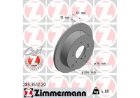 Brake Disc COAT Z 285.3512.20 Zimmermann