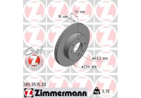 Brake Disc COAT Z 285.3515.20 Zimmermann