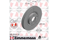 Brake Disc COAT Z 285.3524.20 Zimmermann
