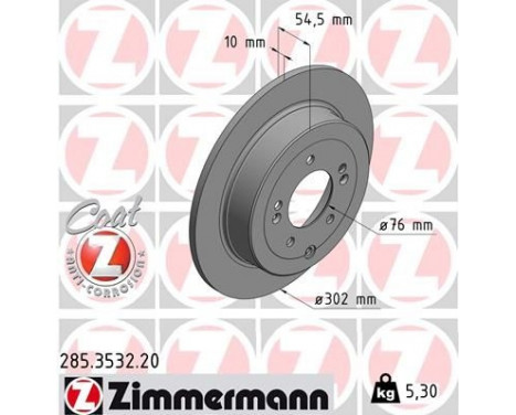 Brake Disc COAT Z 285.3532.20 Zimmermann