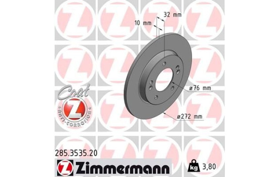 Brake Disc COAT Z 285.3535.20 Zimmermann