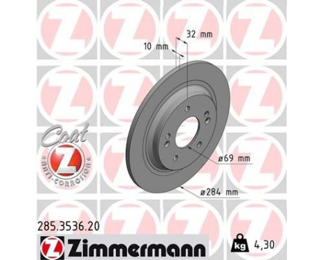 Brake Disc COAT Z 285.3536.20 Zimmermann