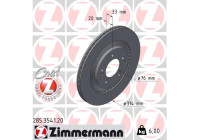 Brake disc COAT Z 285.3541.20 Zimmermann