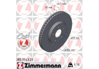 Brake disc COAT Z 285.3543.20 Zimmermann