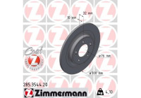 Brake disc COAT Z 285.3544.20 Zimmermann