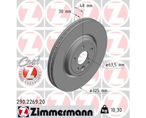 Brake Disc COAT Z 290.2269.20 Zimmermann