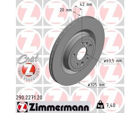 Brake Disc COAT Z 290.2271.20 Zimmermann