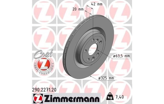 Brake Disc COAT Z 290.2271.20 Zimmermann
