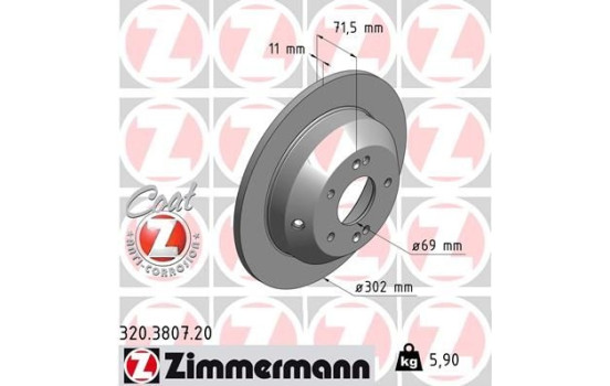 Brake Disc COAT Z 320.3807.20 Zimmermann
