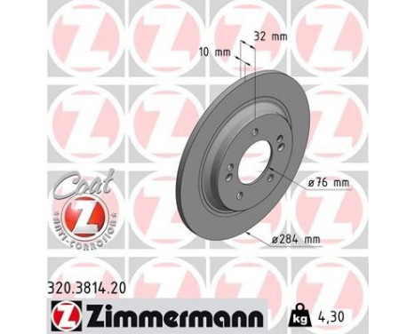 Brake Disc COAT Z 320.3814.20 Zimmermann