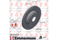 Brake disc COAT Z 320.3822.20 Zimmermann