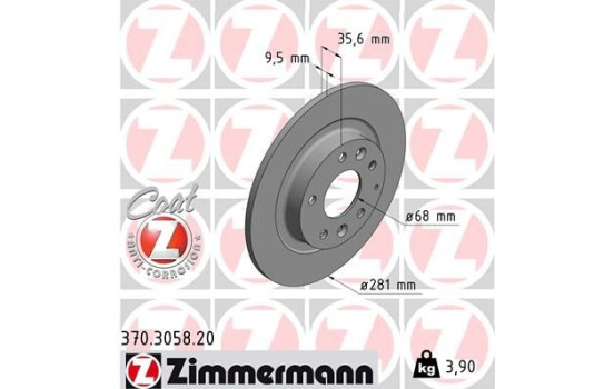 Brake Disc COAT Z 370.3058.20 Zimmermann
