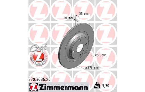 Brake Disc COAT Z 370.3086.20 Zimmermann