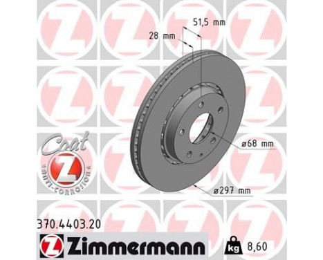 Brake Disc COAT Z 370.4403.20 Zimmermann