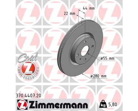 Brake Disc COAT Z 370.4407.20 Zimmermann