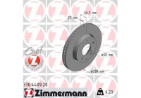 Brake disc COAT Z 370.4409.20 Zimmermann