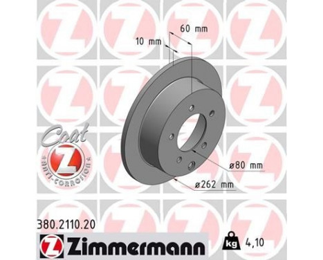 Brake Disc COAT Z 380.2110.20 Zimmermann