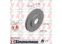 Brake Disc COAT Z 380.2164.20 Zimmermann