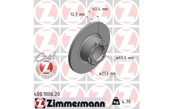 Brake Disc COAT Z 400.1006.20 Zimmermann