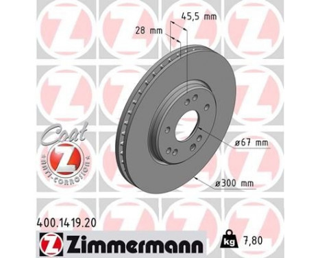 Brake Disc COAT Z 400.1419.20 Zimmermann