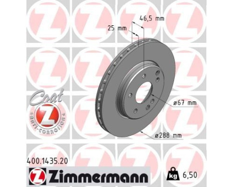 Brake Disc COAT Z 400.1435.20 Zimmermann