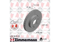Brake Disc COAT Z 400.3619.20 Zimmermann