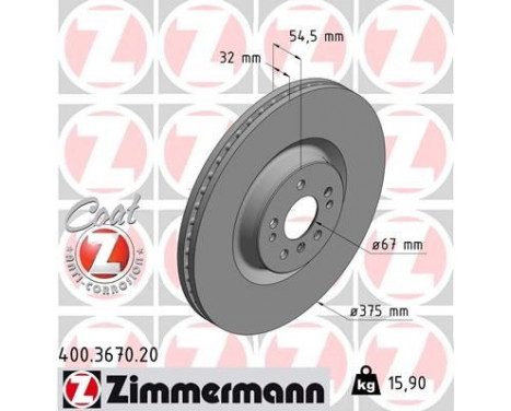 Brake Disc COAT Z 400.3670.20 Zimmermann