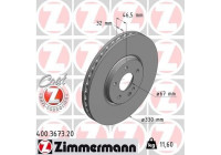 Brake Disc COAT Z 400.3673.20 Zimmermann