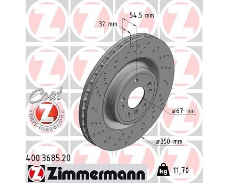 Brake Disc COAT Z 400.3685.20 Zimmermann