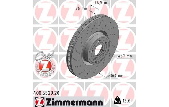 Brake Disc COAT Z 400.5529.20 Zimmermann
