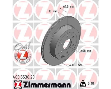 Brake Disc COAT Z 400.5536.20 Zimmermann