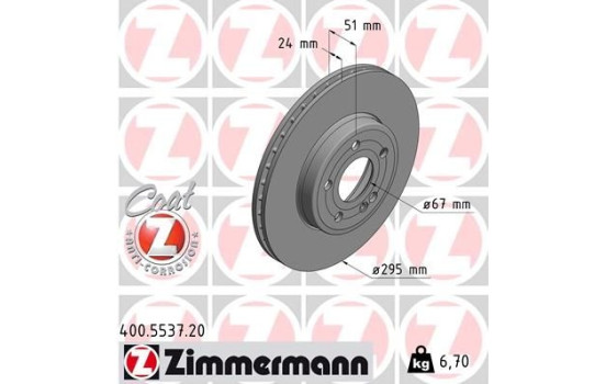 Brake Disc COAT Z 400.5537.20 Zimmermann