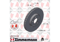 Brake disc COAT Z 400.5551.20 Zimmermann