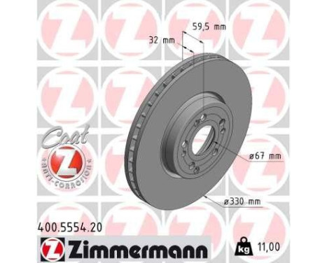 Brake disc COAT Z 400.5554.20 Zimmermann