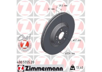 Brake disc COAT Z 400.5555.20 Zimmermann