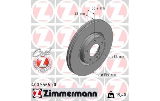 Brake disc COAT Z 400.5566.20 Zimmermann