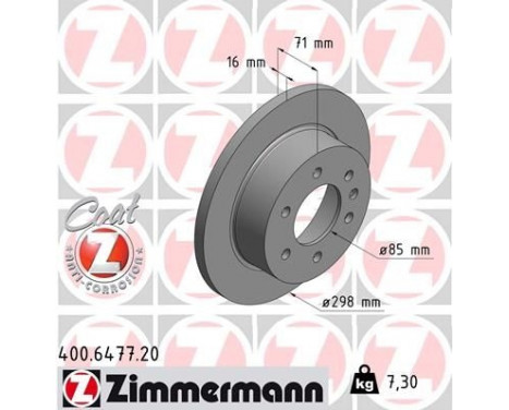 Brake Disc COAT Z 400.6477.20 Zimmermann
